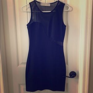 Medium black mesh cut out cocktail dress